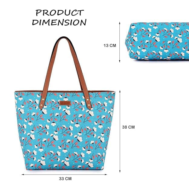 Blue Base Printed Canvas Tote Bag