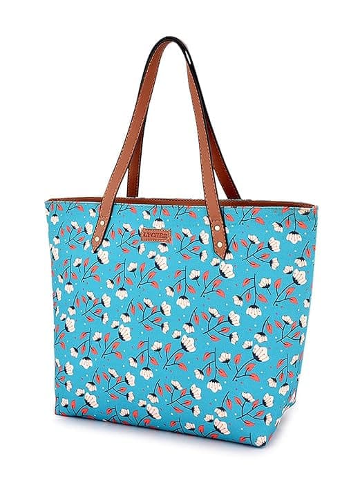 Blue Base Printed Canvas Tote Bag