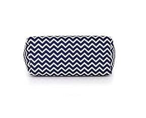 Black White Zig Zag Print Canvas Tote Bag