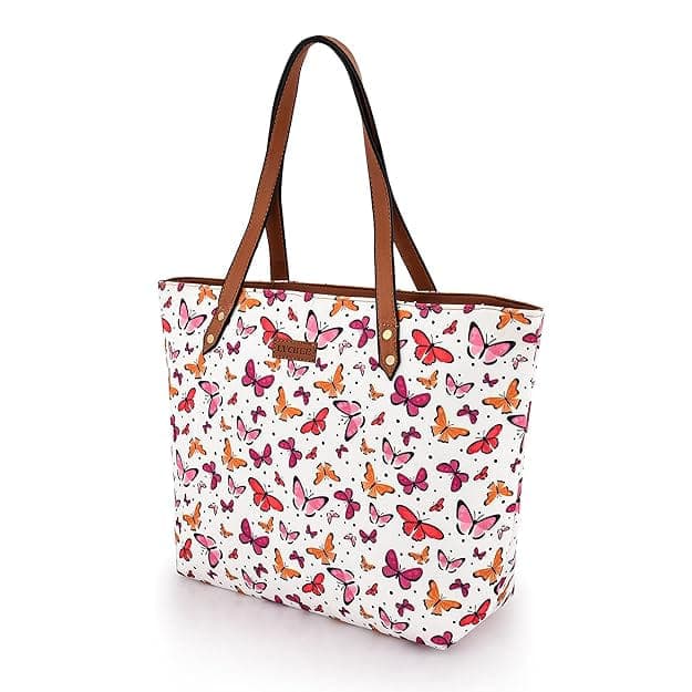 Butterfly print design canvas tote Bag