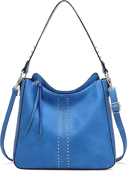 Blue color vegan pu women bag