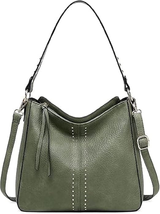 Green color vegan pu women bag