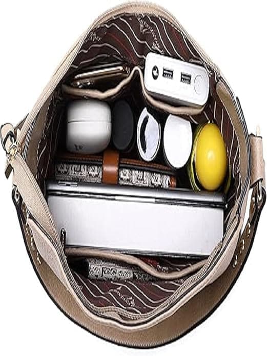Cream color vegan pu women bag