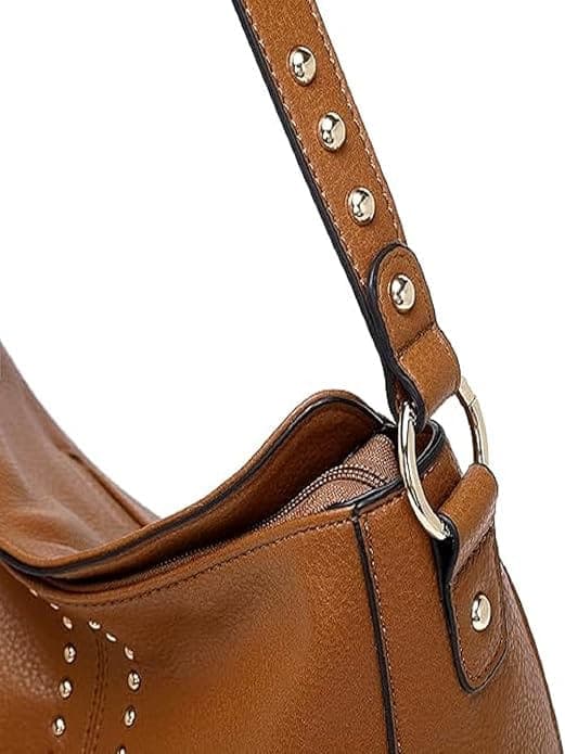 Tan color vegan pu women bag