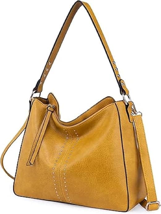 Mustard color vegan pu women bag