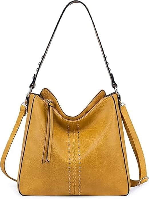 Mustard color vegan pu women bag