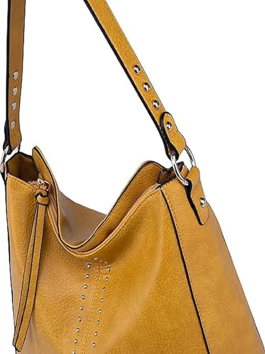 Mustard color vegan pu women bag