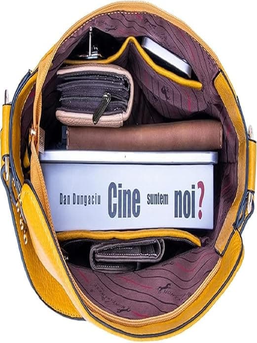 Mustard color vegan pu women bag