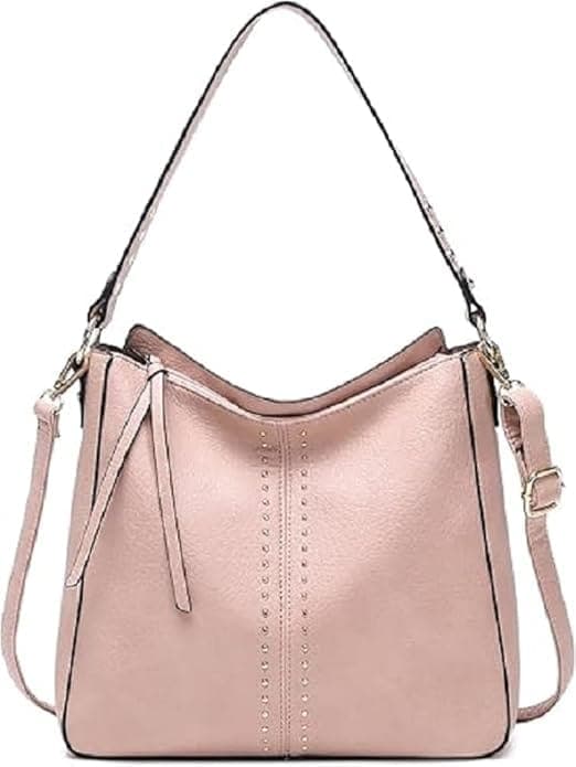 Pastel Pink color vegan pu women bag