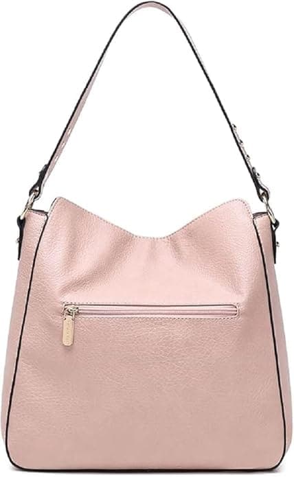 Pastel Pink color vegan pu women bag