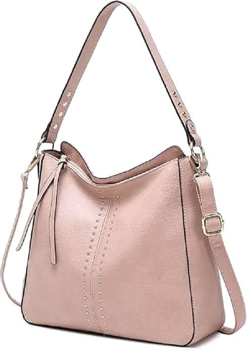 Pastel Pink color vegan pu women bag