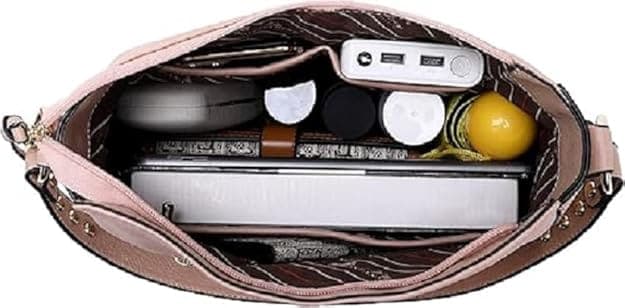 Pastel Pink color vegan pu women bag