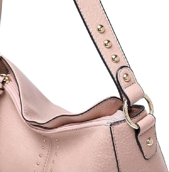 Pastel Pink color vegan pu women bag