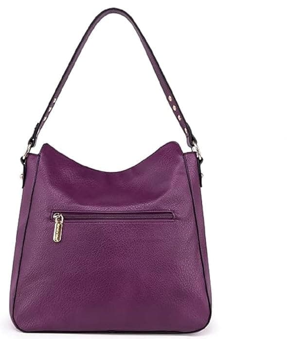 Purple color vegan pu women bag