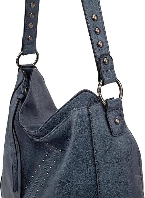 Denim color vegan pu women bag