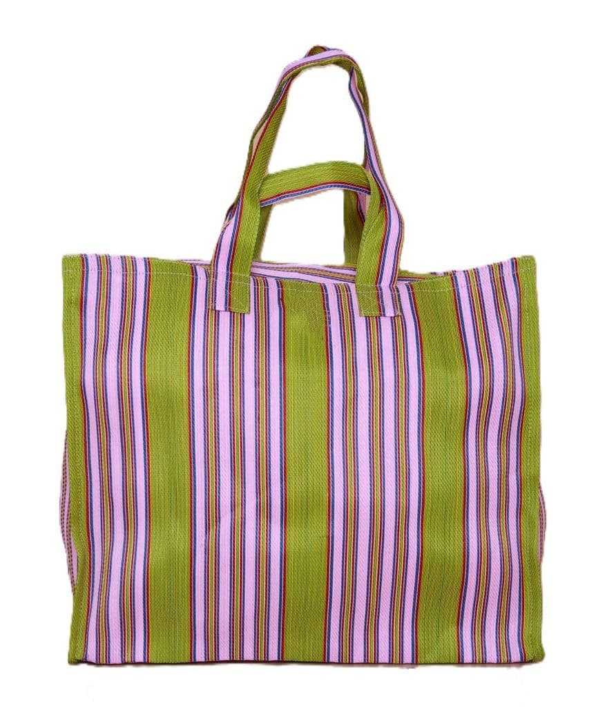 Olive violet nylon grocery shopping bags