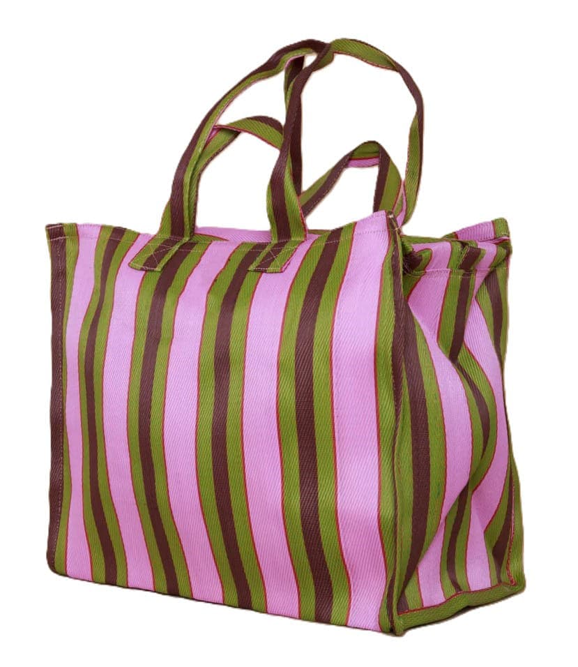 Violet Olive brown nylon grocery shopping bags