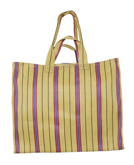 Mustard blue nylon grocery shopping bags