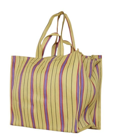 Mustard blue nylon grocery shopping bags