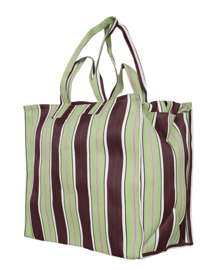 Sage chocolate nylon grocery shopping bags