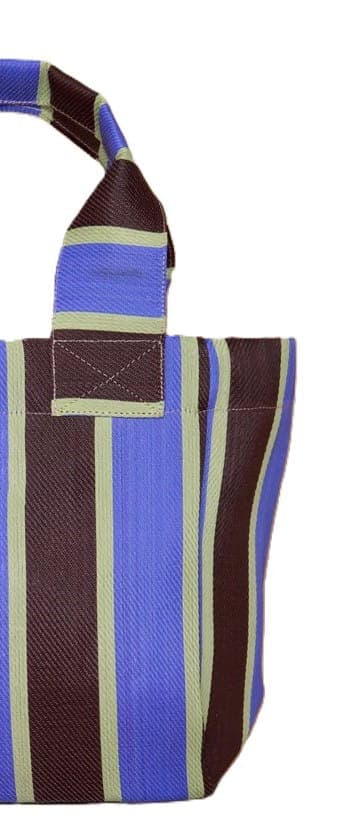 Blue chocolate nylon tote bag