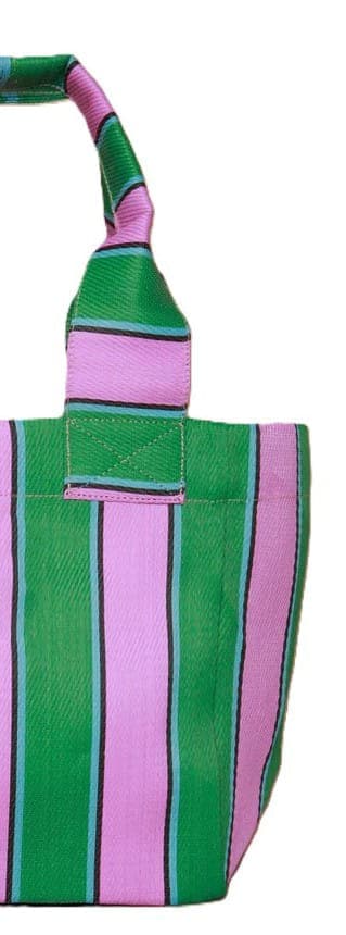 Green Lavender nylon tote bag