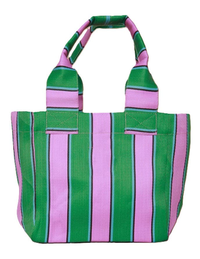 Green Lavender nylon tote bag