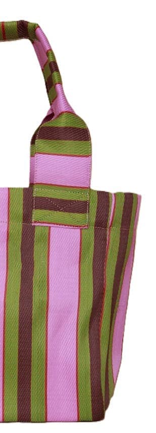 Lavender Olive brown nylon tote bag