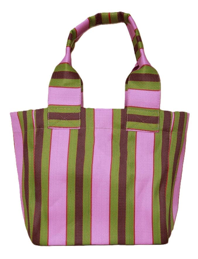 Lavender Olive brown nylon tote bag
