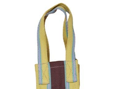 Lime brown nylon bottle bag