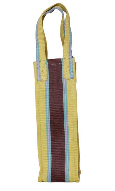Lime brown nylon bottle bag