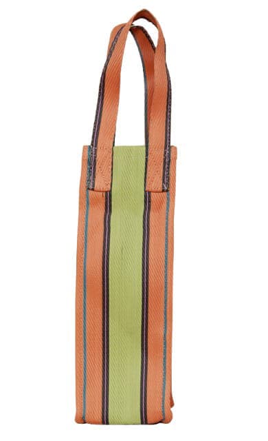 Orange lime nylon bottle bag