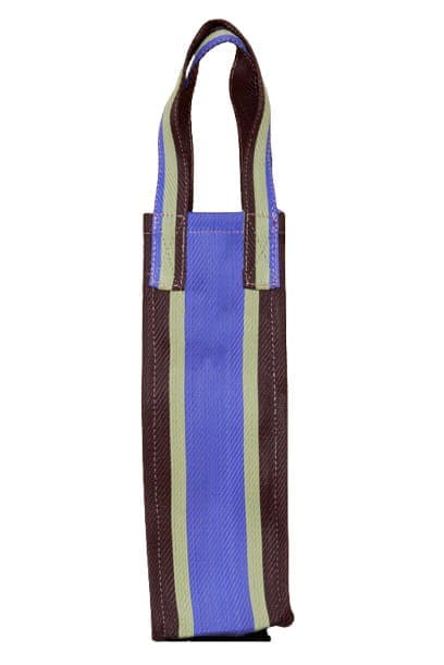 Purple brown nylon bottle bag