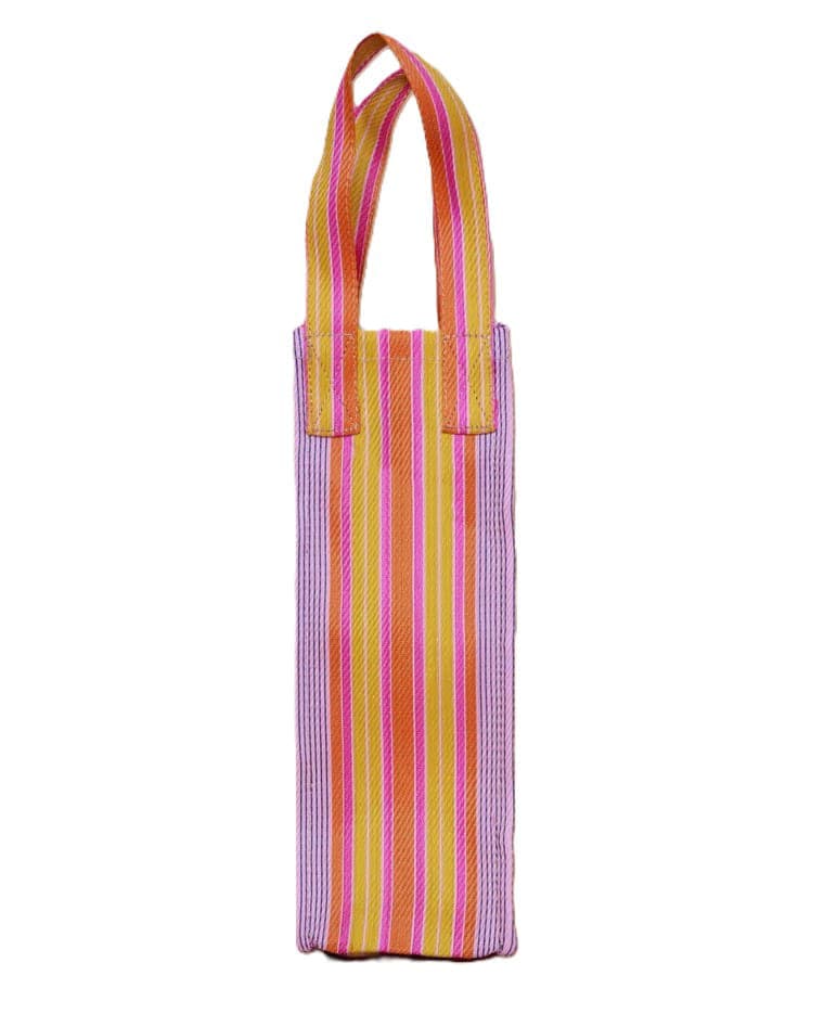Orange lavender nylon bottle bag