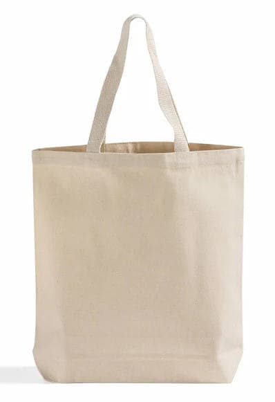 Gusset canvas grocery shopping bag 