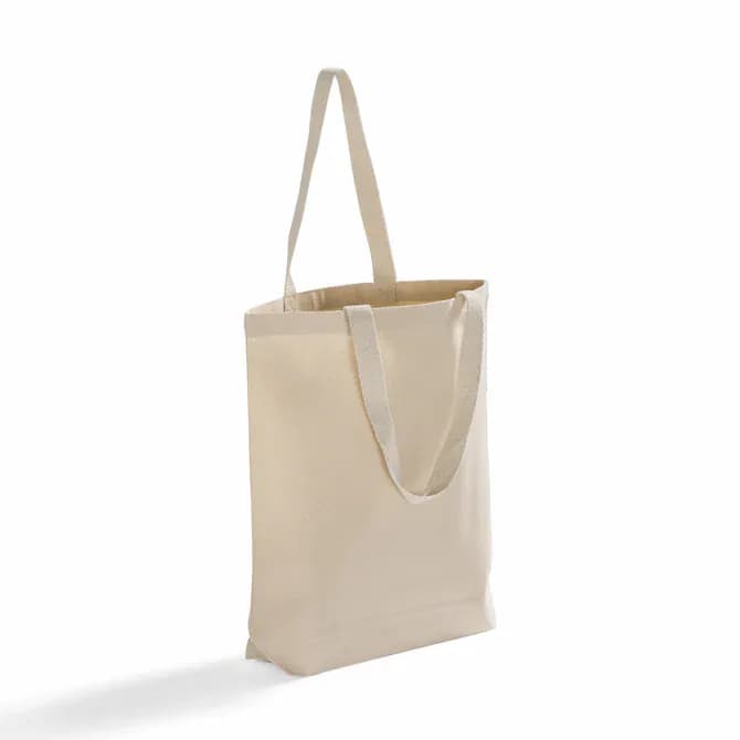 Gusset canvas grocery shopping bag 