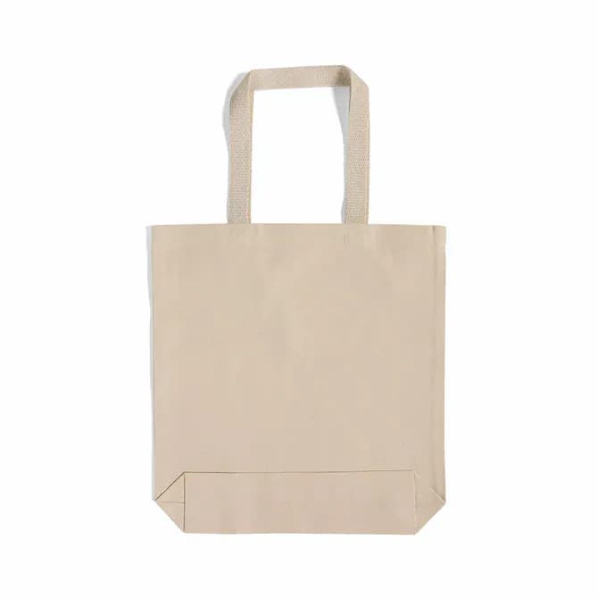 Gusset canvas grocery shopping bag 