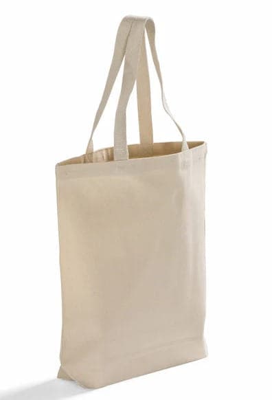 Gusset canvas grocery shopping bag 