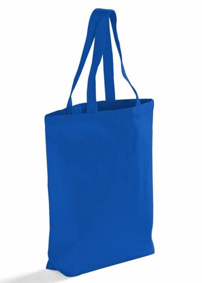 Gusset canvas grocery shopping bag 