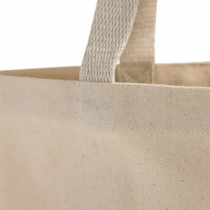 Gusset canvas grocery shopping bag 