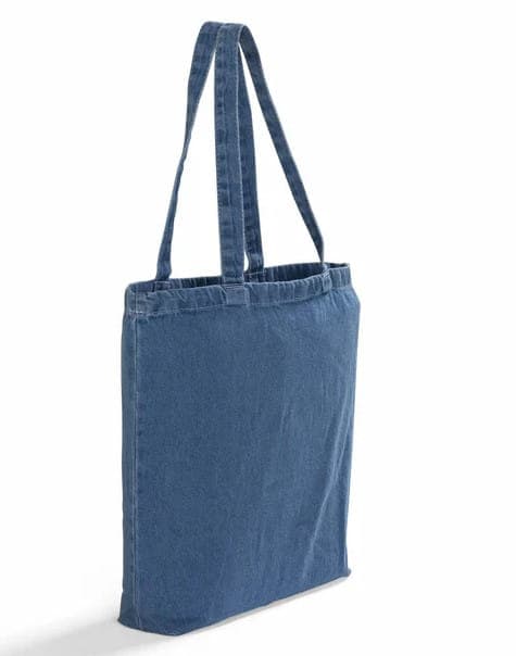 Denim cotton grocery shopping bag
