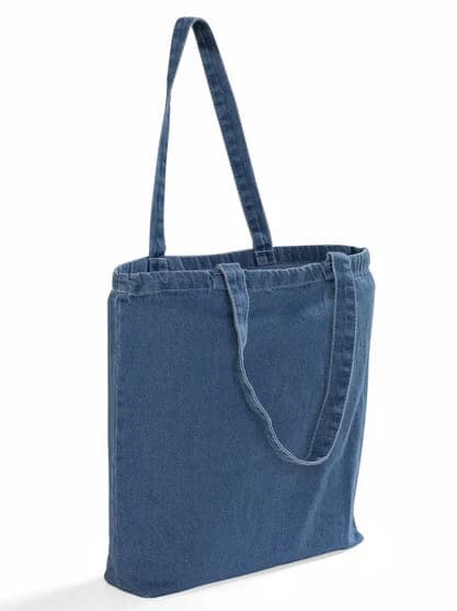 Denim cotton grocery shopping bag