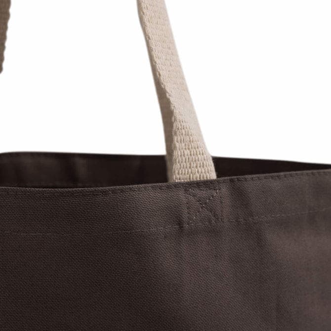 Tri tone color cotton grocery shopping bag