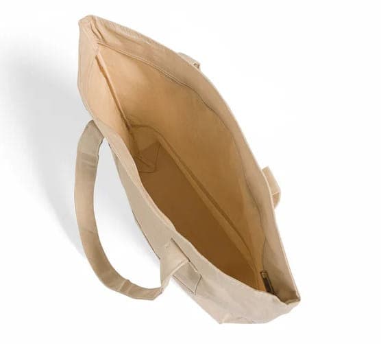 Front zipper canvas shopping bag 