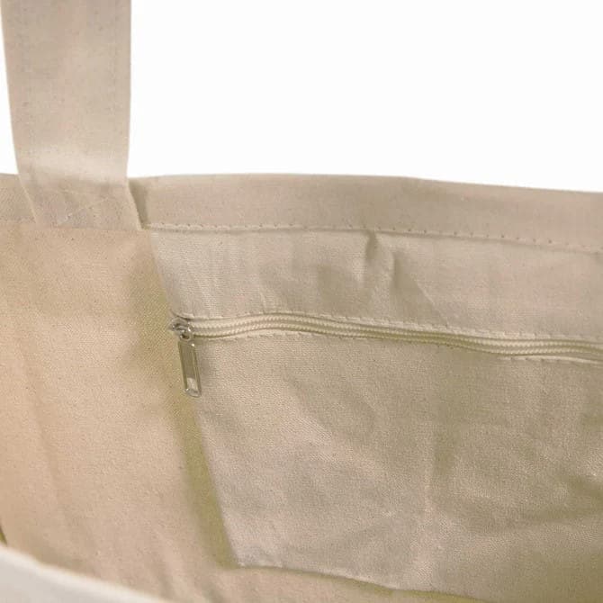 Large front pocket canvas shopping bag 