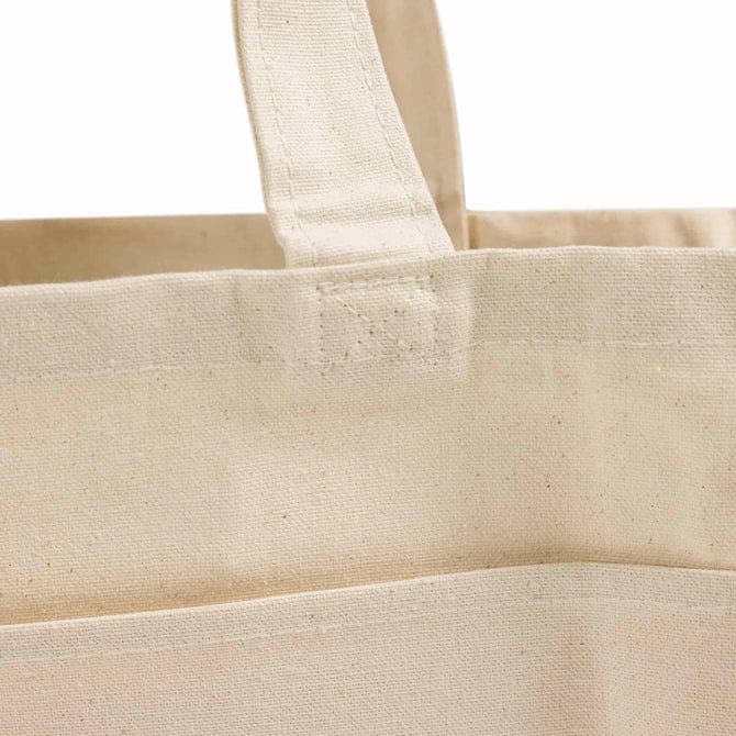 Large front pocket canvas shopping bag 
