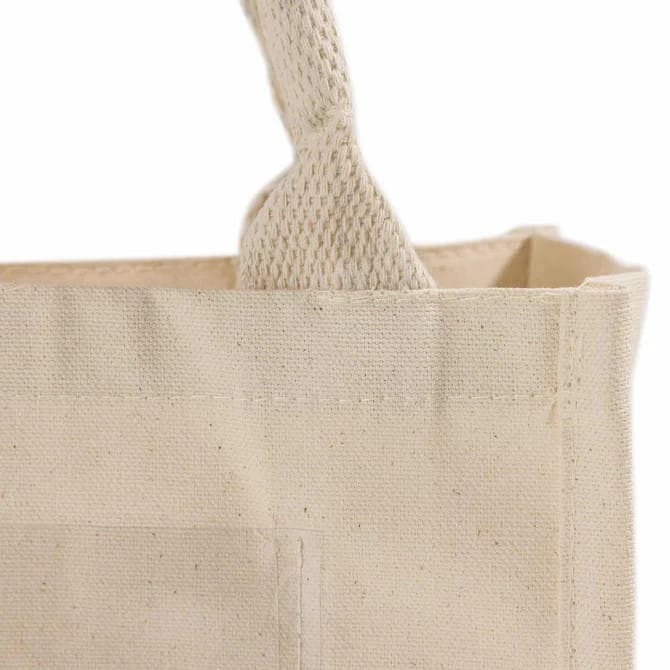 Rolled sewing handle canvas bag