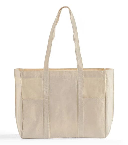 Mini front pocket canvas grocery bag
