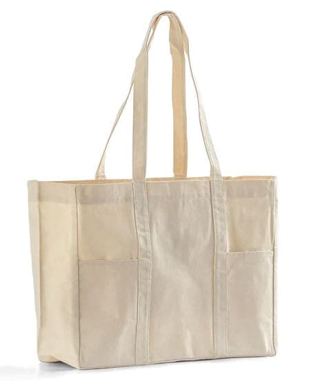 Mini front pocket canvas grocery bag