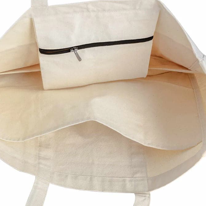Mini front pocket canvas grocery bag